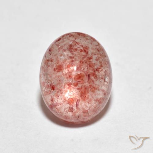 2.56ct Natural rosa médio Quartzo Morango, oval, Transparente