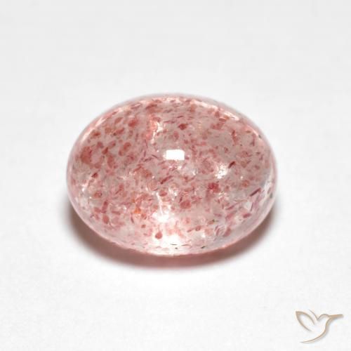 2.60ct Natural Luz rosa Quartzo Morango, oval, Transparente