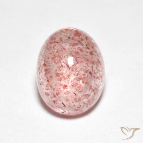 Quartzo Morango Luz rosa Natural 2.60ct, oval, Transparente