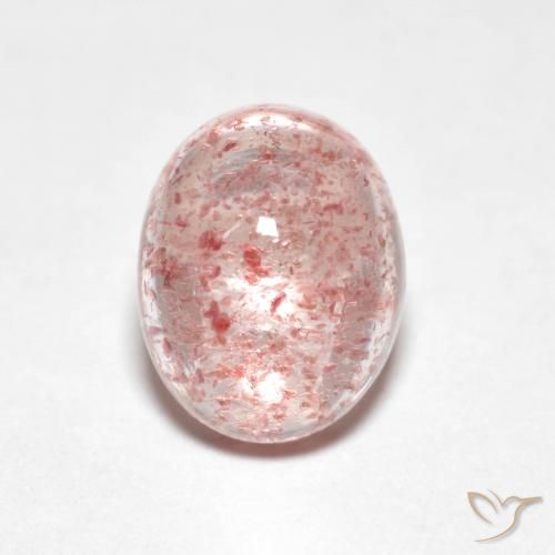 Quartzo Morango Rosa Chiclete Claro Natural 2.36ct, oval, Transparente