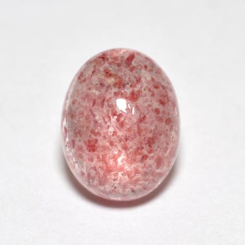 Quartzo Morango Rosa Médio Claro Natural 2.77ct, Corte Oval, Transparente