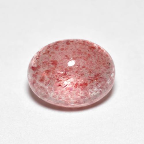 Quartzo Morango Rosa Médio Claro Natural 2.77ct, Corte Oval, Transparente