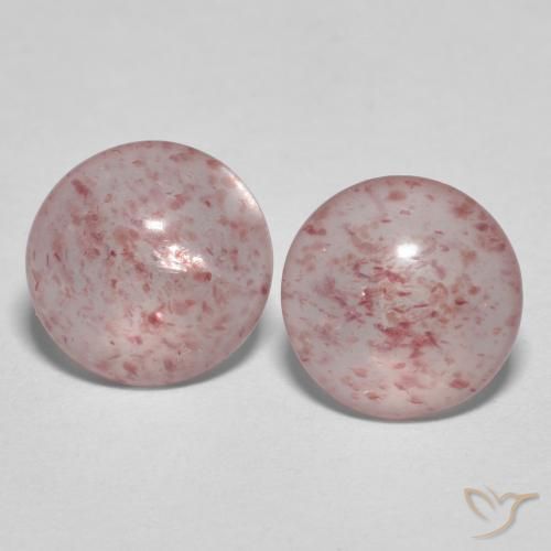 1.48ctw Natural Rosa choque claro Quartzo Morango, Redondo, Transparente