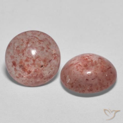Pedras preciosas de Quartzo Morango Rosa Profundo natural de 1.92 ct, Redondo, Transparente