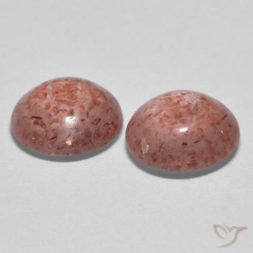Pedras preciosas de Quartzo Morango Rosa Profundo natural de 1.92 ct, Redondo, Transparente