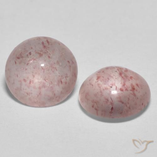 Pedras preciosas de Quartzo Morango Rosa Chiclete Claro natural de 2.10 ct, Redondo, Transparente