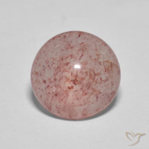 2.46ct Natural rosa médio Quartzo Morango, Redondo, Transparente