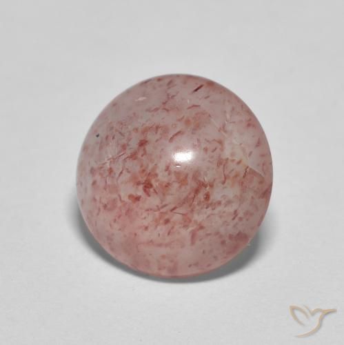 Quartzo Morango rosa médio Natural 2.46ct, Redondo, Transparente