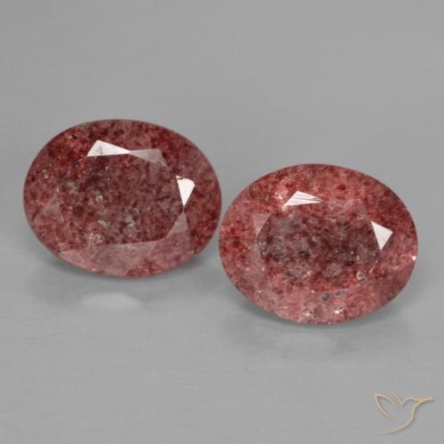4.70ctw Natural Rosa escuro Quartzo Morango, oval, Transparente