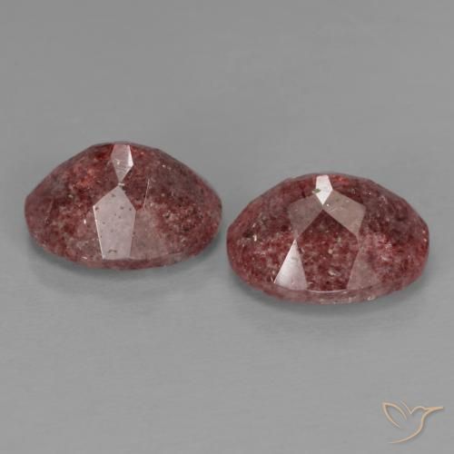 Pedras preciosas de Quartzo Morango rosa médio natural de 5.26 ct, oval, Transparente