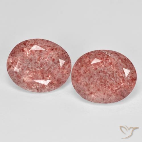 8.32ctw Natural rosa médio Quartzo Morango, oval, Transparente