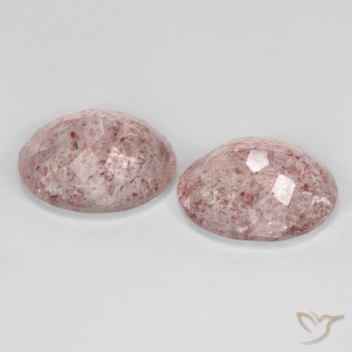 Pedras preciosas de Quartzo Morango rosa médio natural de 8.06 ct, oval, Transparente