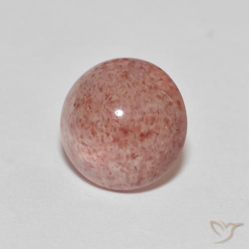 Quartzo Morango vermelho médio Natural 2.47ct, Redondo, Translúcido