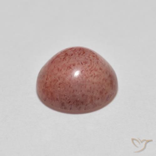 Quartzo Morango vermelho médio Natural 2.47ct, Redondo, Translúcido