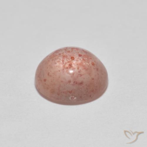 Quartzo Morango Laranja Avermelhado Pálido Natural 2.15ct, Redondo, Transparente