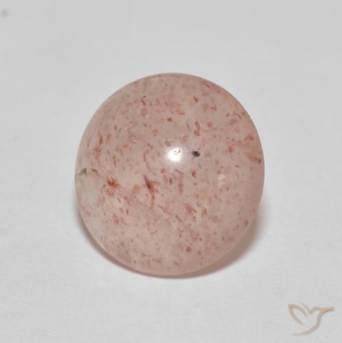 Quartzo Morango Laranja Avermelhado Pálido Natural 2.74ct, Redondo, Transparente