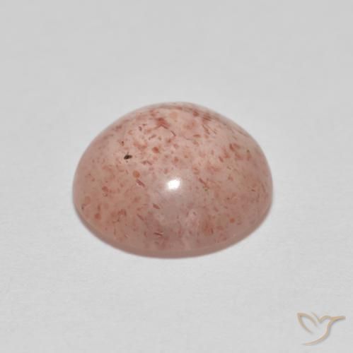 Quartzo Morango Laranja Avermelhado Pálido Natural 2.74ct, Redondo, Transparente