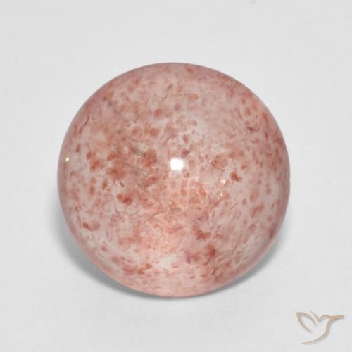 Quartzo morango vermelho natural 2,86ct, corte redondo, transparente