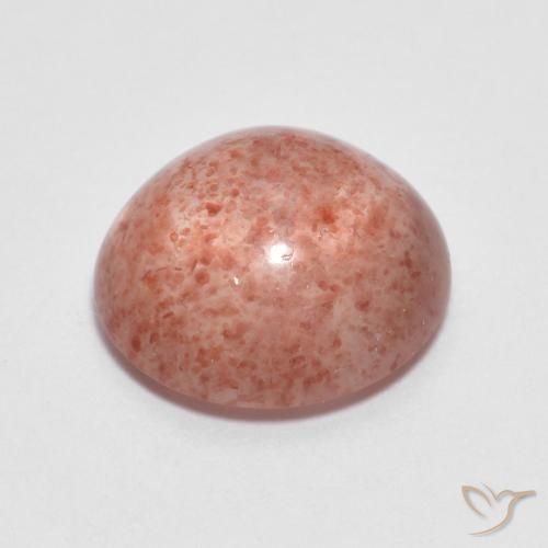 Quartzo morango vermelho natural 2,86ct, corte redondo, transparente