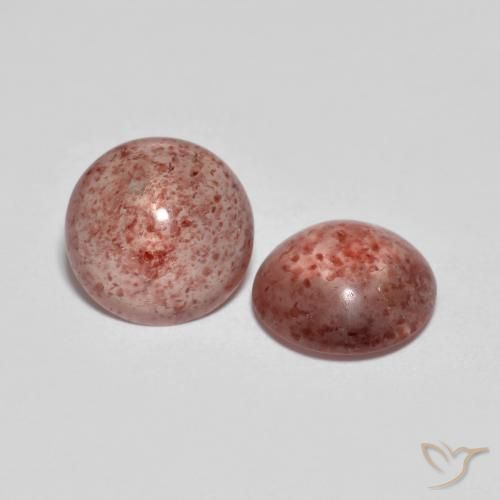 Pedras preciosas de Quartzo Morango rosa médio natural de 4.20 ct, Redondo, Transparente
