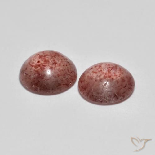 Pedras preciosas de Quartzo Morango rosa médio natural de 4.20 ct, Redondo, Transparente
