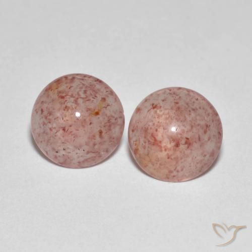 4.32ctw Natural joaninha vermelha Quartzo Morango, Redondo, Transparente
