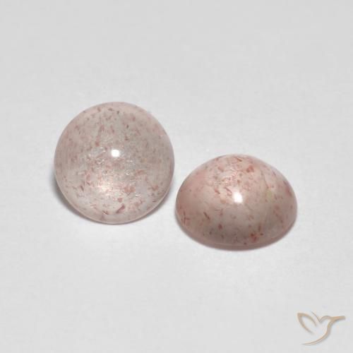 Pedras preciosas de Quartzo Morango Rosa Flamingo natural de 2.04 ct, Redondo, Transparente