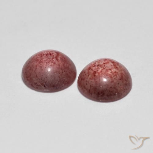 Pedras preciosas de Quartzo Morango rosa médio natural de 4.20 ct, Redondo, Transparente