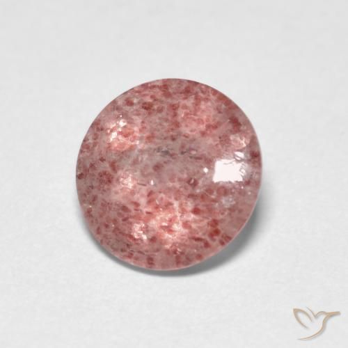 1.15ct Natural Rosa Claro Rosa Quartzo Morango, Redondo, Transparente