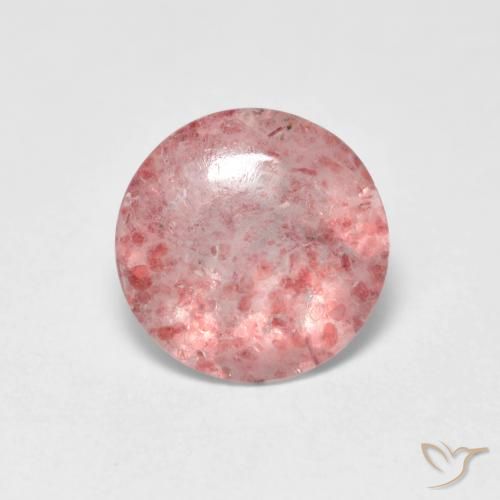 1.08ct Natural Rosa Claro Rosa Quartzo Morango, Redondo, Transparente
