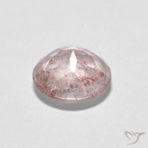 Quartzo Morango Luz rosa Natural 1.09ct, Redondo, Transparente