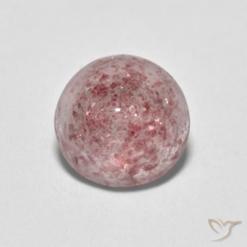 1.17ct Natural Tom Rosa Quartzo Morango, Redondo, Transparente