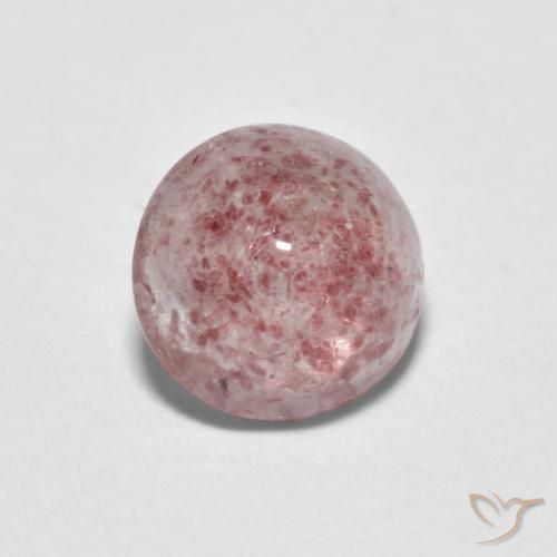 Quartzo Morango Tom Rosa Natural 1.17ct, Redondo, Transparente