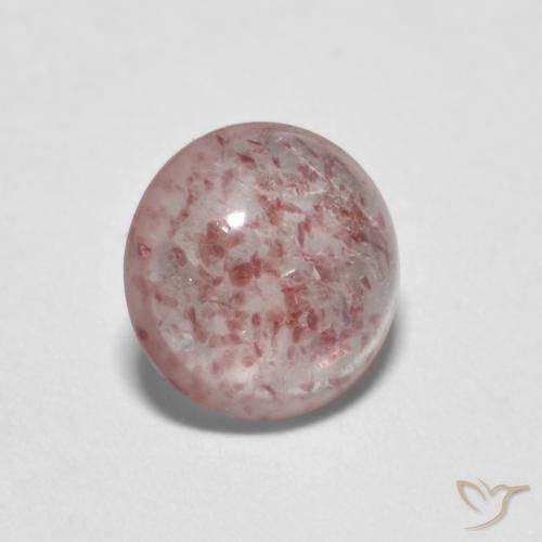 Quartzo Morango Luz rosa Natural 0.90ct, Redondo, Transparente