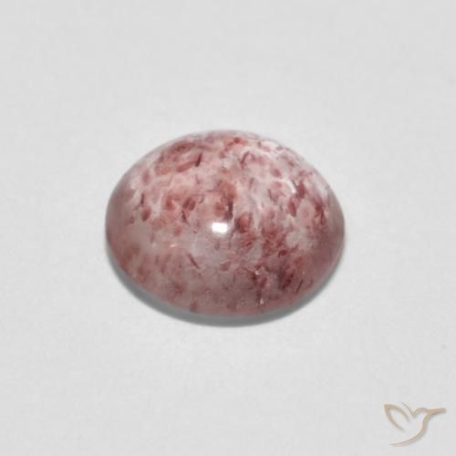 Quartzo Morango Luz rosa Natural 0.90ct, Redondo, Transparente