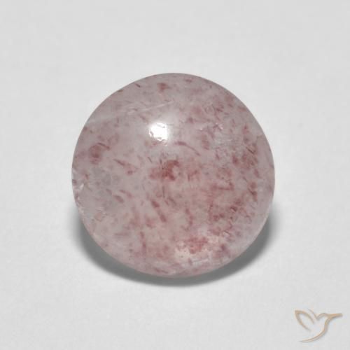 Quartzo Morango Luz rosa Natural 1.28ct, Redondo, Transparente