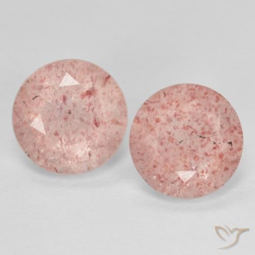 2.28ctw Natural Rosa Profundo Quartzo Morango, Redondo, Transparente