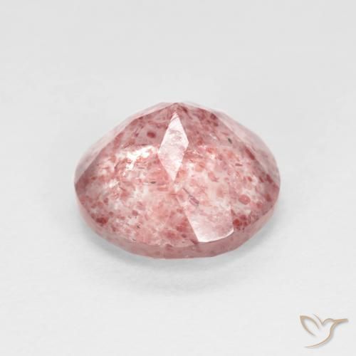Quartzo Morango Rosa Chiclete Claro Natural 1.68ct, Redondo, Transparente