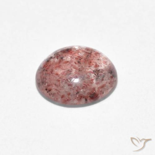 Quartzo Morango Rosa escuro Natural 0.98ct, Redondo, Transparente