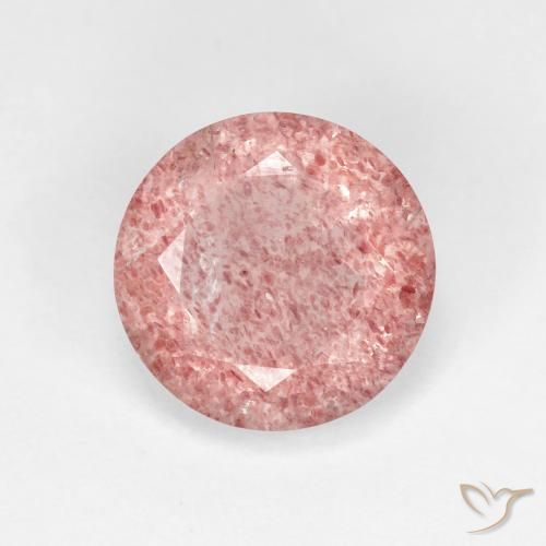 2.16ct Natural Luz rosa Quartzo Morango, Redondo, Transparente