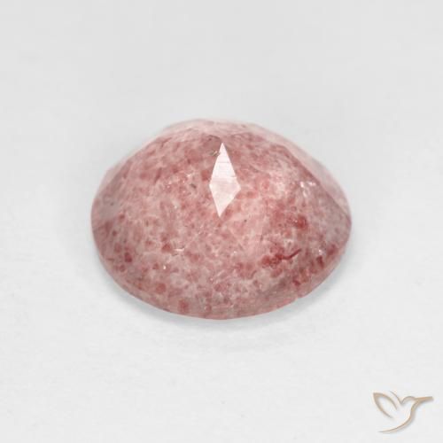 Quartzo Morango Luz rosa Natural 2.16ct, Redondo, Transparente
