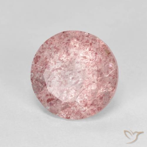Quartzo Morango Luz rosa Natural 2.72ct, Redondo, Transparente
