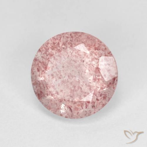 Quartzo Morango Rosa Chiclete Claro Natural 2.47ct, Redondo, Transparente