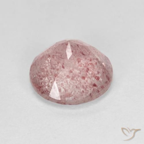 Quartzo Morango Rosa Chiclete Claro Natural 2.47ct, Redondo, Transparente