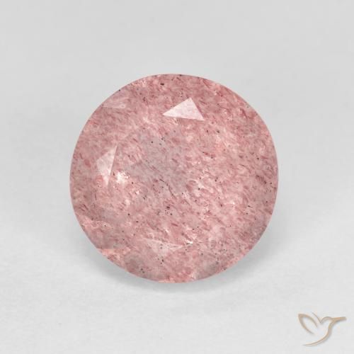 2.63ct Natural Luz rosa Quartzo Morango, Redondo, Transparente