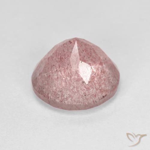Quartzo Morango Luz rosa Natural 2.63ct, Redondo, Transparente