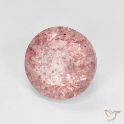 Quartzo Morango Rosa choque claro Natural 2.33ct, Redondo, Transparente