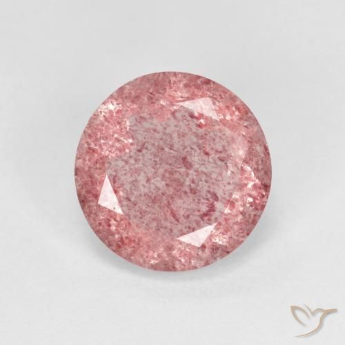2.35ct Natural Rosa choque claro Quartzo Morango, Redondo, Transparente
