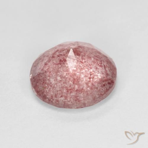Quartzo Morango Rosa choque claro Natural 2.35ct, Redondo, Transparente
