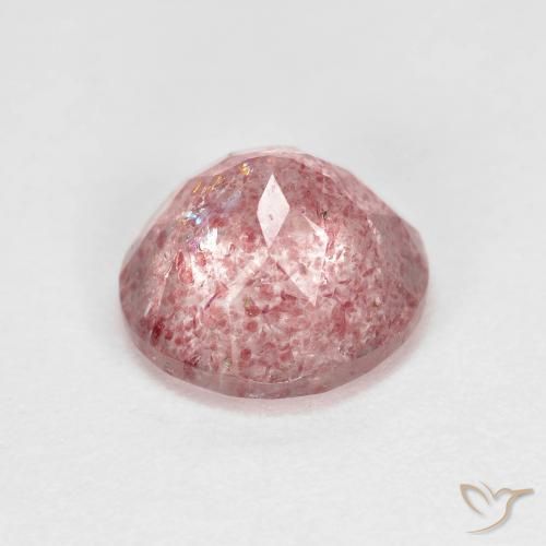Quartzo Morango Luz rosa Natural 2.57ct, Redondo, Transparente